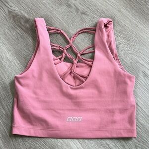 Lorna Jane pink strappy back sports bra